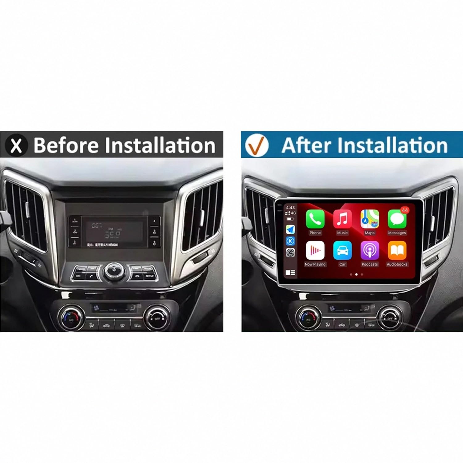 Autoradio Gps Navigation 2 Din per Buick ENCORE 2013/Opel Mokka 1 2012-2016 Wireless Carplay Android Auto Stereo Auto Bluetooth Ips con Pantalla Táctil con Gps, 4 Nucleo 4G+64G