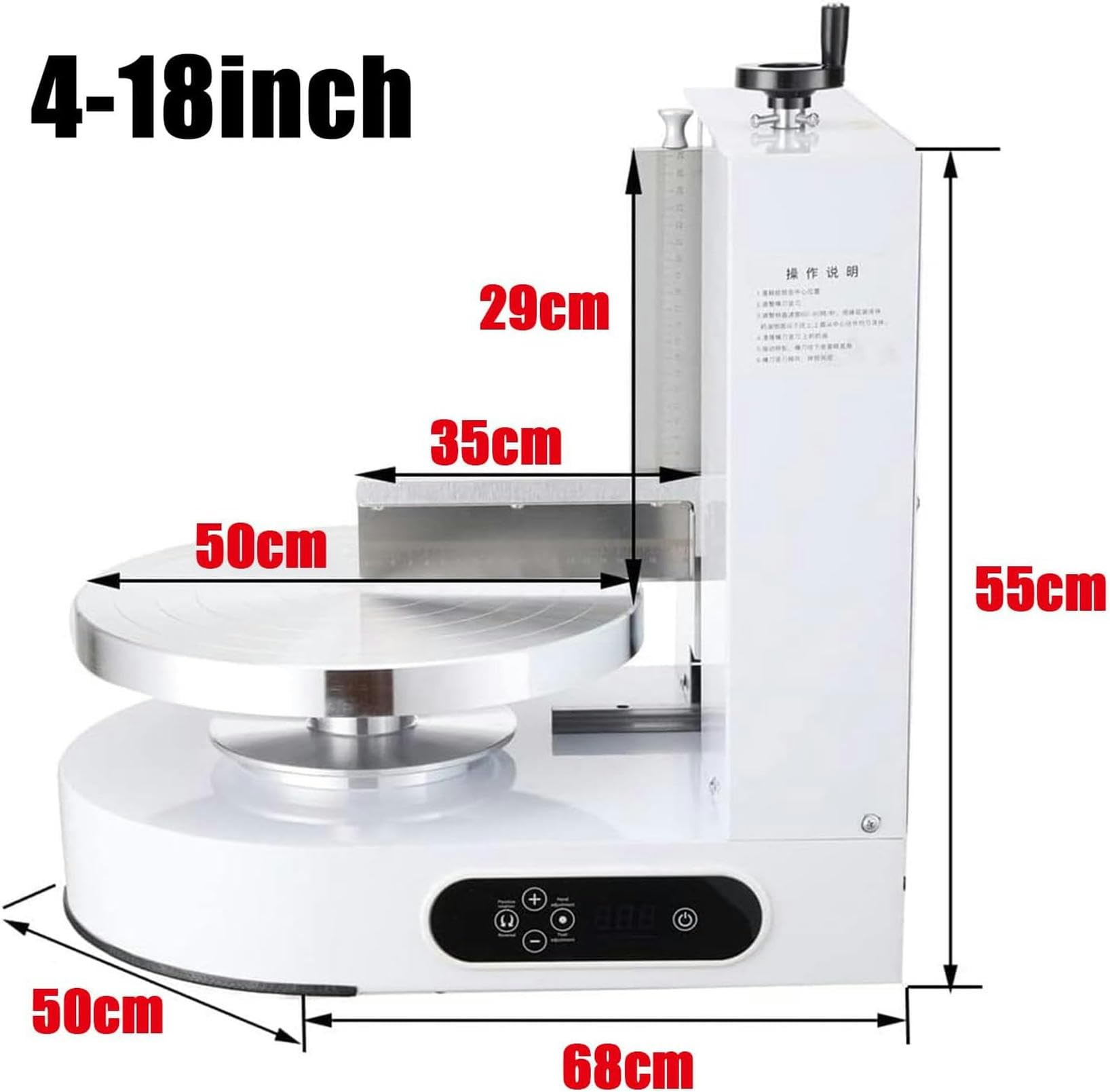 Réglable Gâteau Grattoir Crème Spatule Outil De Cuisson Edges Lisseur Machine Glaçage Gâteau d'anniversaire Semi-Automatique D'épandeur Décoration Crème Niveleur,White-4-12in