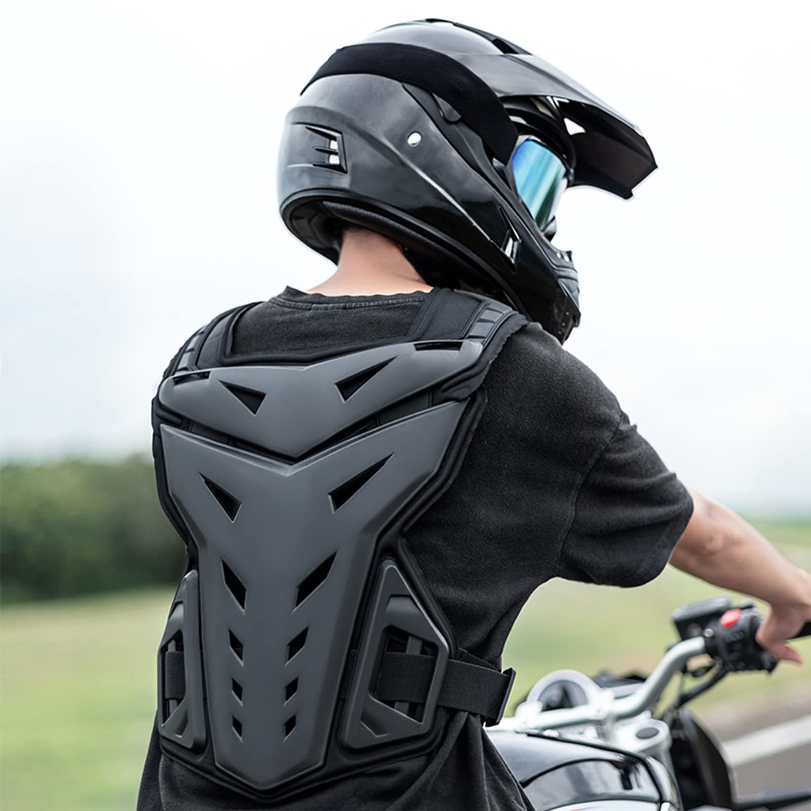 Kamizelka motocyklowa Kamizelka Kamizelka Protector Protector Armor Opancerzenie odporne na wstrząsy i wygodne Motocross Off-Road Racing Leżydium narciarstwo,White