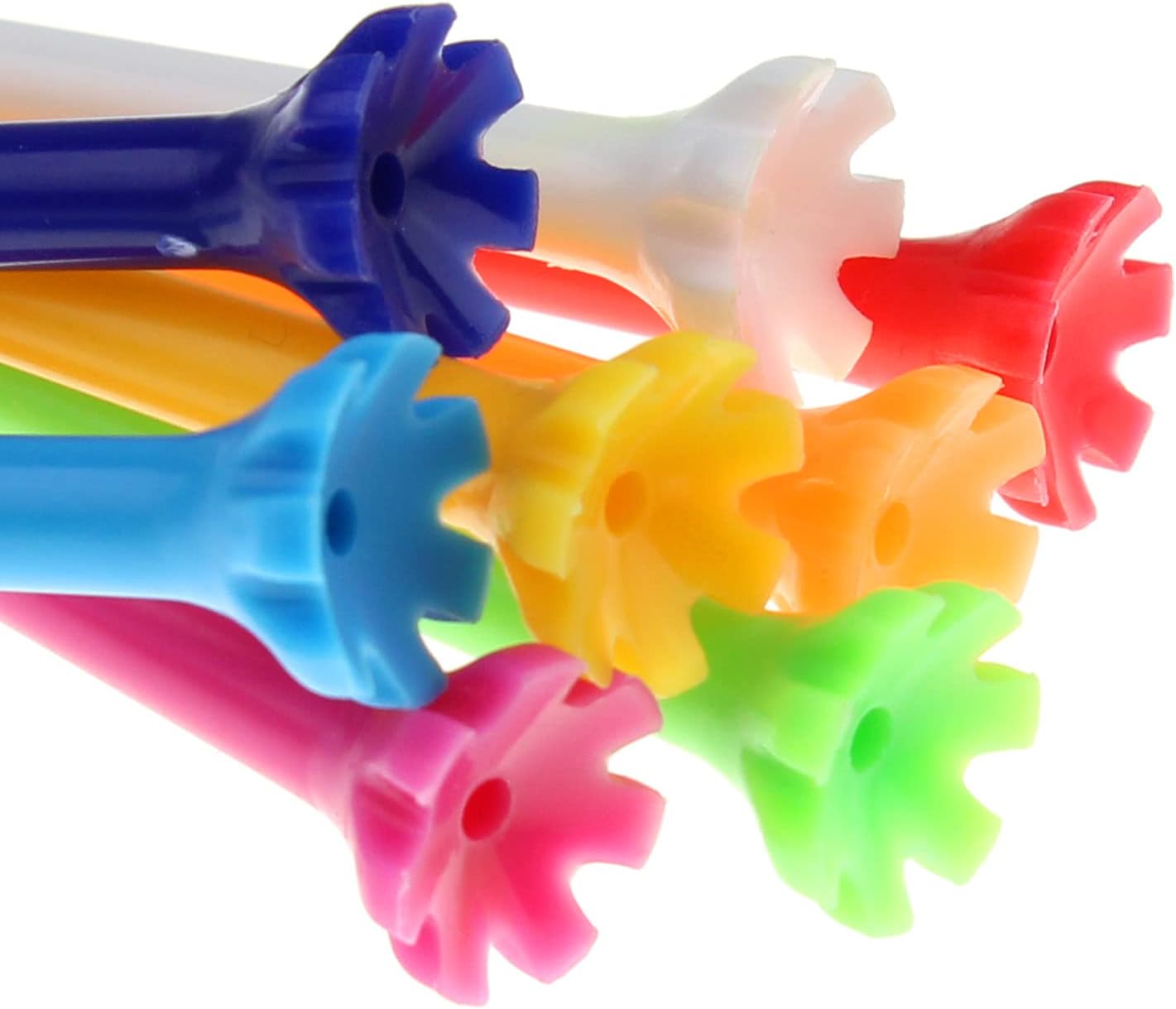 review KOFULL Golf Tees Plastic, 2 3/4 Inch Unbreakable Golf Tees Colorful Plastic Golf tees with Claw(100 Count)
