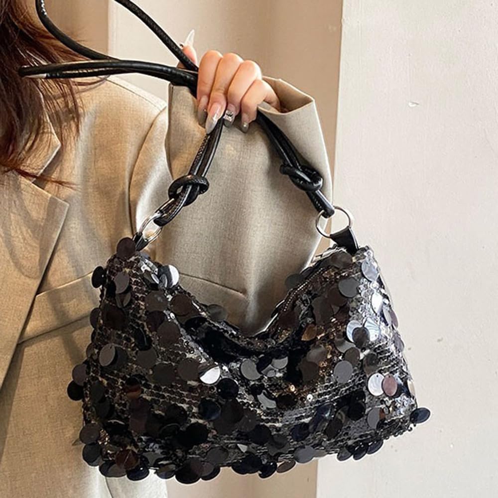 Octwine Evening Clutch Purse for Women Sparkly Sequin Handbag for Wedding Party Club Prom Crossbody Shoulder Bag - Image 5