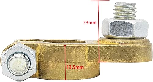Miniatura 5 de Abrazaderas de conectores de terminal de batería de latón para automóvil, barco, vehículos RV, paquete de 2