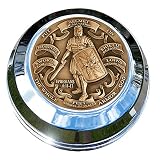 MotorDog69 Harley Gas Cap Coin Mount Set with Armor Of God Brass for Softail Dyna Road King Sportste