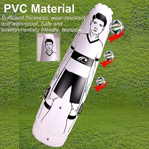1,75 m Aufblasbare Spielpuppe für Fußballtraining, aufblasbarer Fußball, Boxsack für Fußballtraining, Torwarttraining