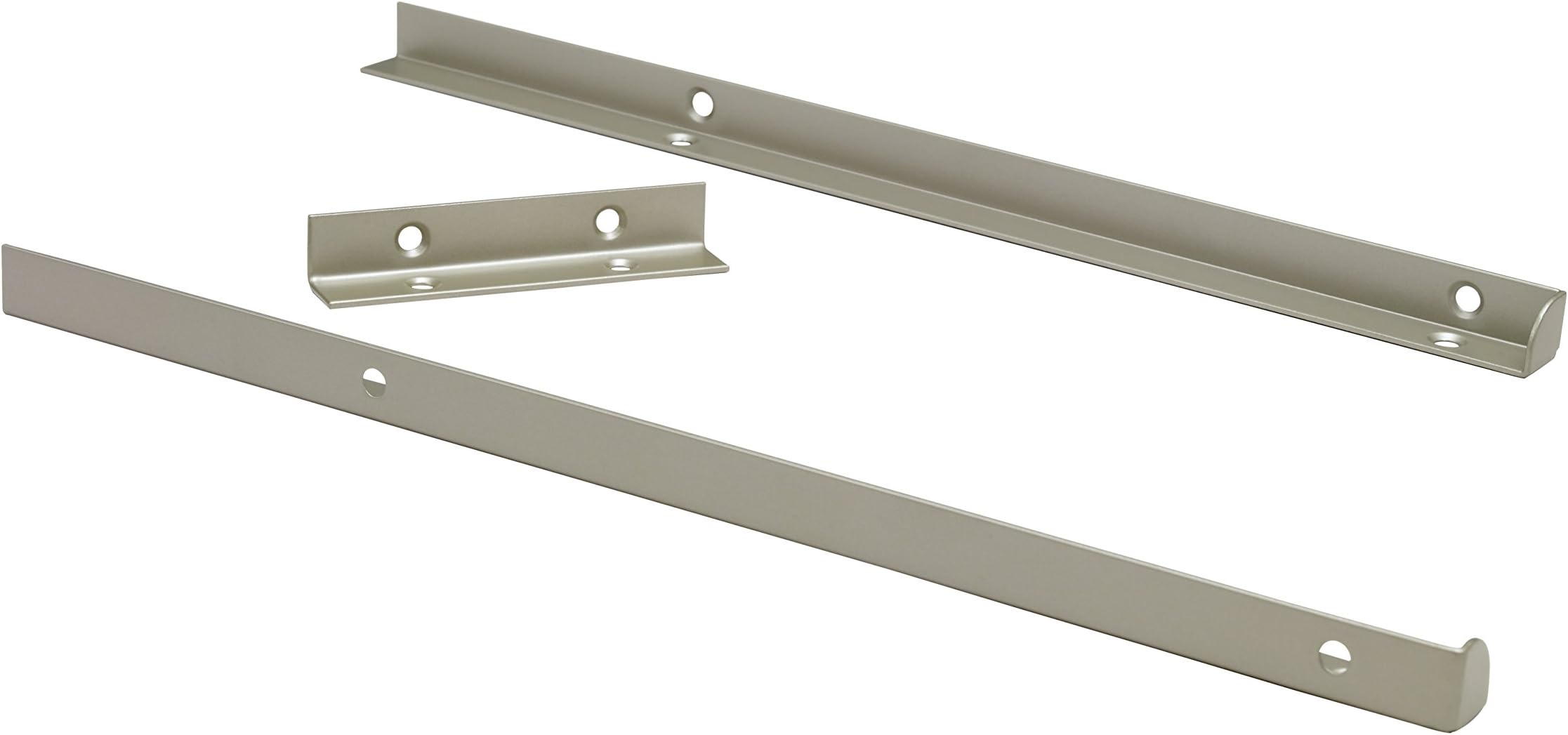 SuiteSymphony Top Shelf Support Bracket Kit, Add On Accessory, Shelf Hardware Set, for Top Shelf, Satin Nickel