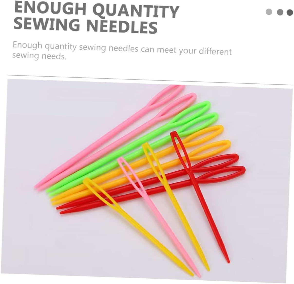 HOODANCOS 100pcs Plastic Smooth Surface DIY Threading Needles for Sewing Embroidery Knitting