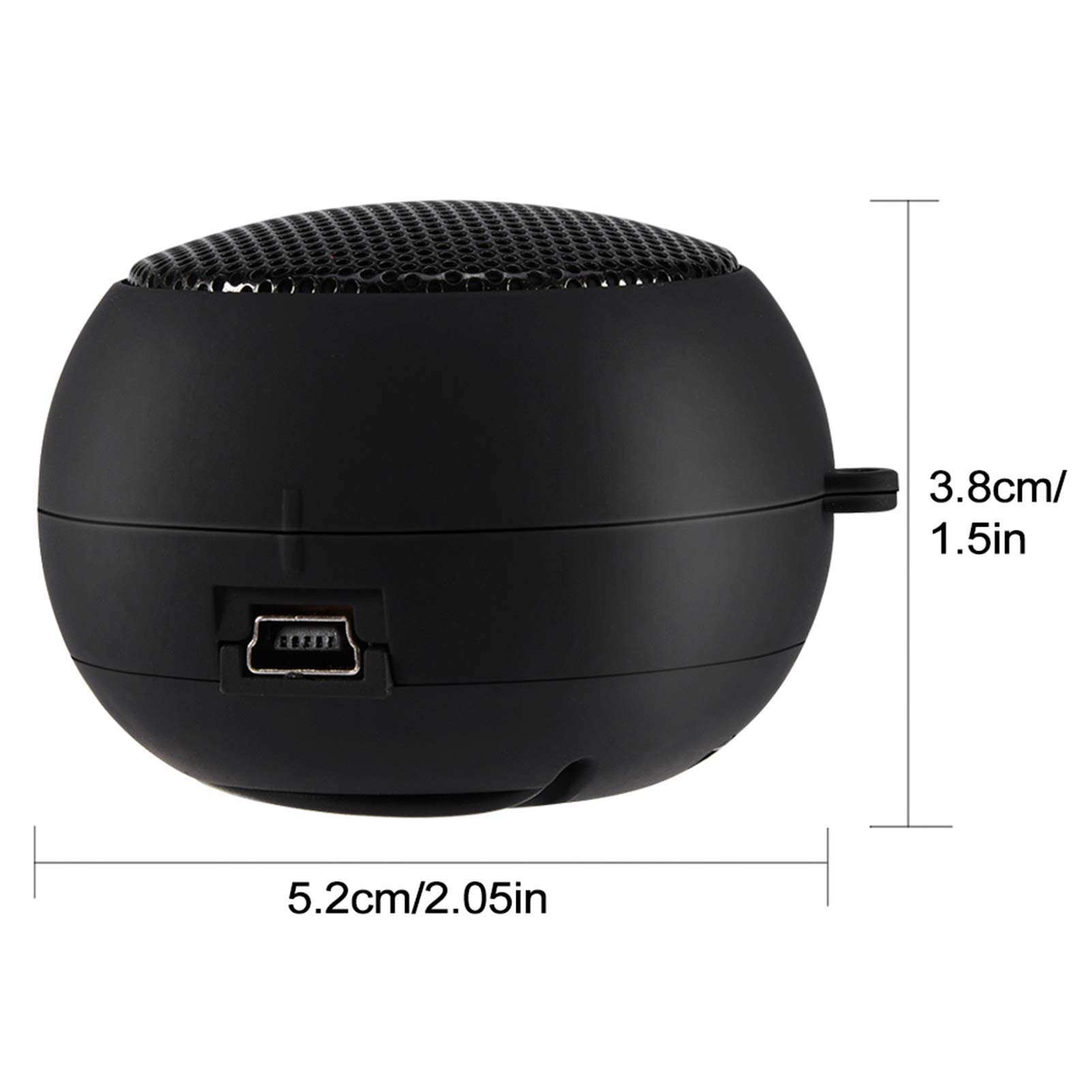 Ejoyous Mini Altoparlante Portatile con Batteria Ricaricabile, Jack 3.5mm, Compatibile con Smartphone/Tablet/PC, Nero