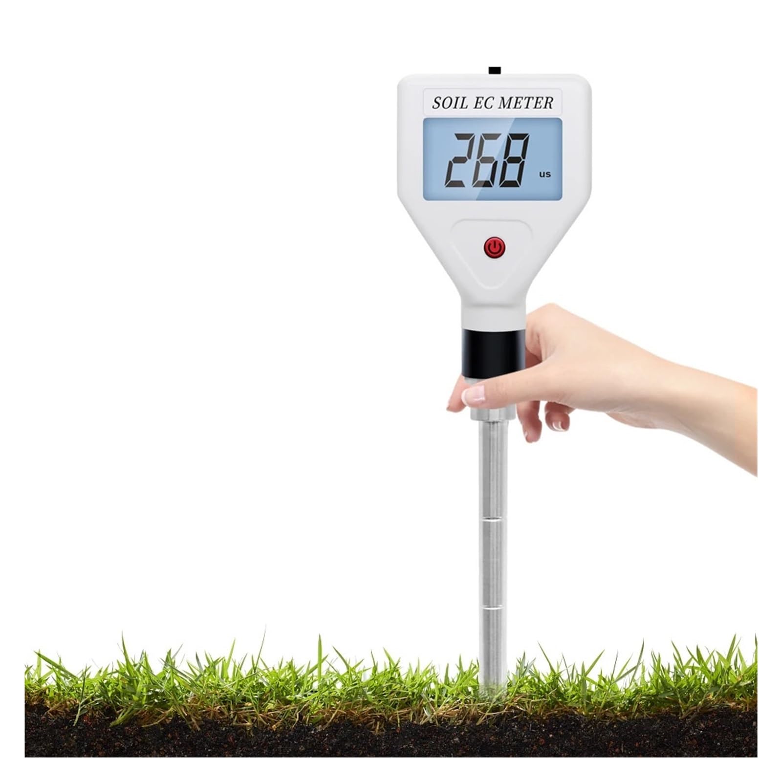 EC-98361 Digitales Bodenmessrät EC-Feuchtigkeits-Säuretester Pflanzenbodentester-Kit Wasserqualitätsmonitor for Blumen-Aquariumwasser