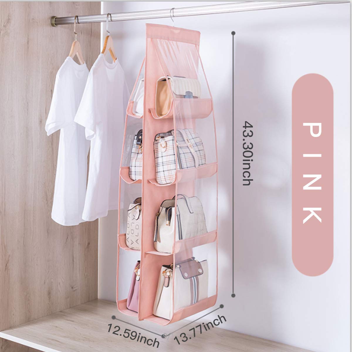 Amazon.com: Wisdomcreate 8 Pockets Hanging Purse Handbag Organizer