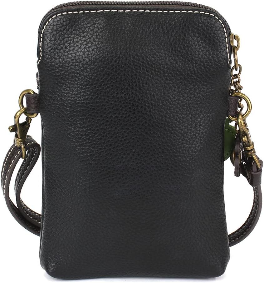 CHALA Plant Life Collection Cell Phone Crossbody Purse-Women PU Leather/Canvas Multicolor Handbag with Adjustable Strap - Sunflower Group - black - Image 3