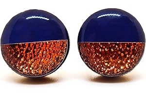 Chic Two-Tone Stud Earrings Adorned with Faux Hammered Metal