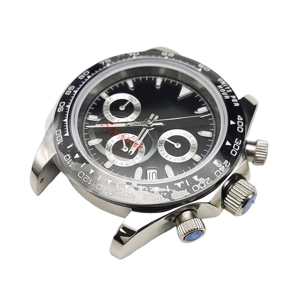 39,5mm Stal Nierdzewna Zegarek Części Mod, Wkładka Bezel, 32,5mm Tarcza, Zegar Wskazówki Set, Nie Zawiera VK63 Mechanizm Mecha-Kwarcowy Zegarek Modyfikacja Kit dla Rolex Daytona
