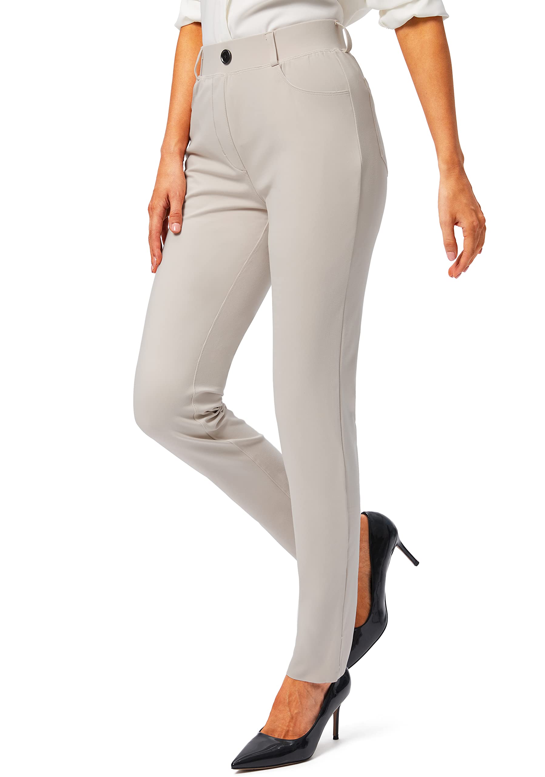 Womens Yoga Dress Pants with Pockets 26"/28"/30" Stretch Work Leggings