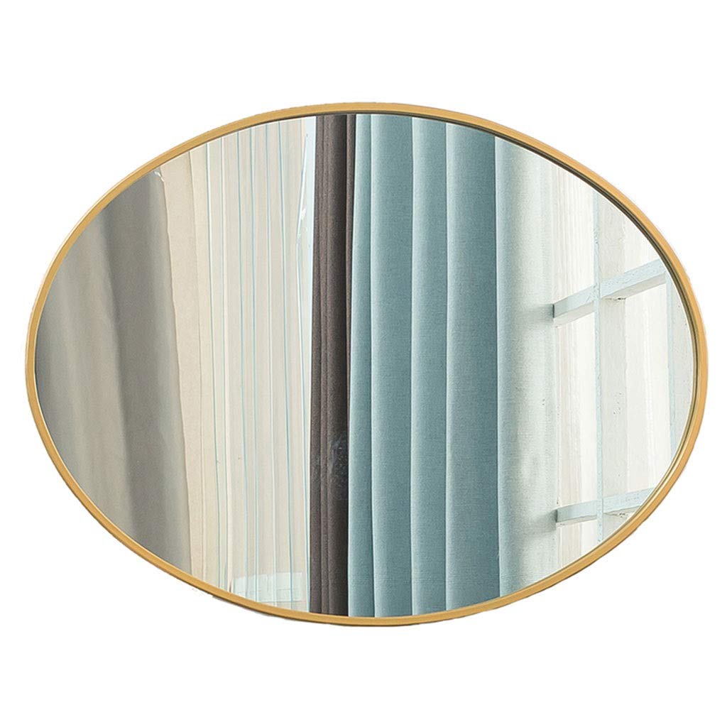 Grand miroir de beauté ovale en fer forgé art mural style nordique chic