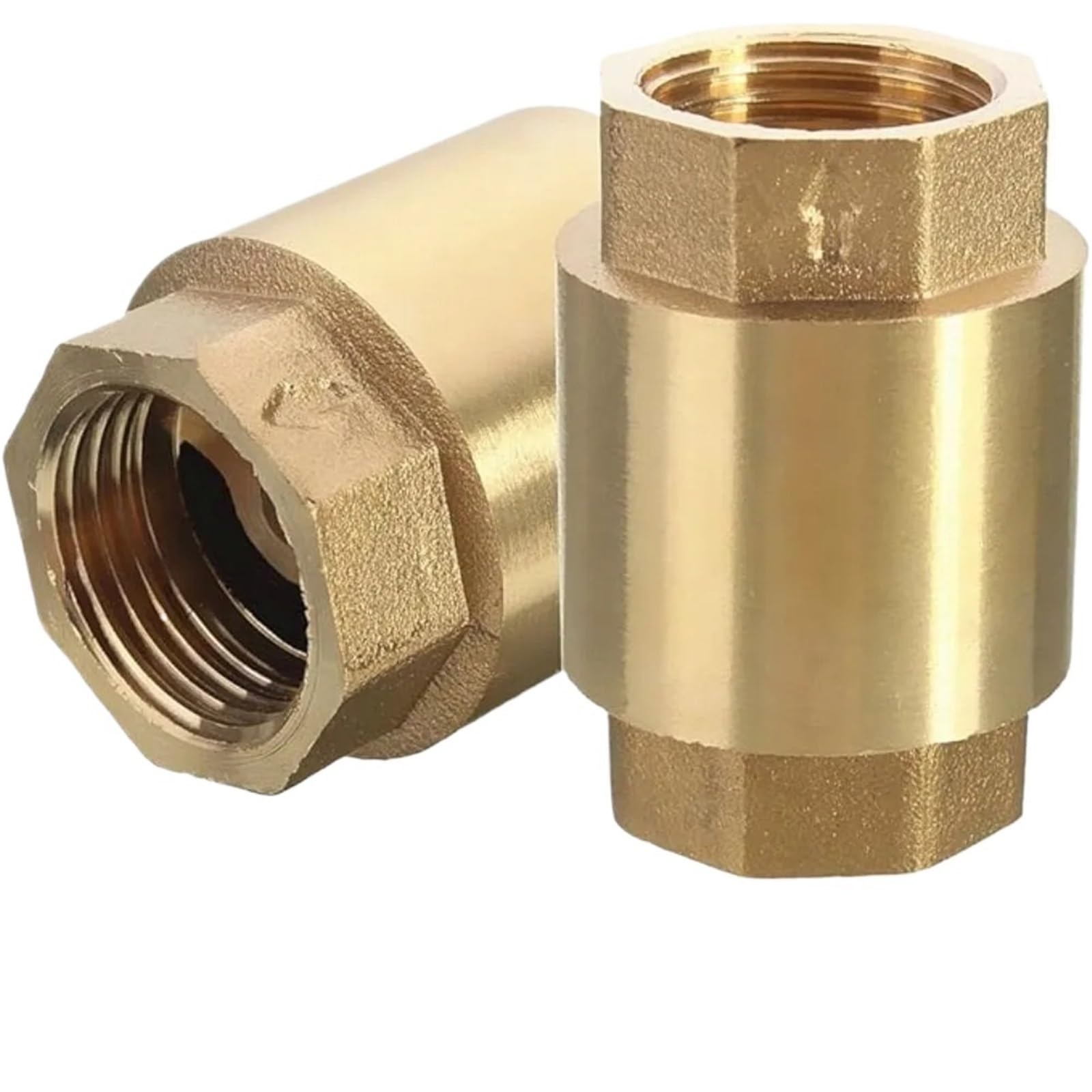 Uyzndkvsi 3-4 1/2" 3/4" 1-1/2" Brass Thread In-Line Spring Check Valve 1-Way Backflow Valve(3-4)