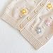 Simplee kids Baby Girls Hand Embroidery Cardigan Sweaters Apricot Flower Thin Sweater for Toddler 3-4 Years