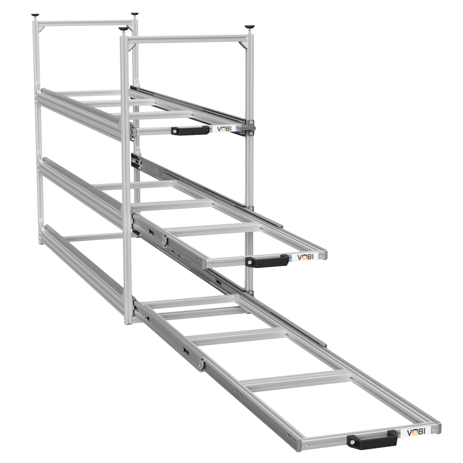 VOBI Wohnmobil Regal Regalsystem Tower 1-1200, mit Auszügen, 388x1205 mm (3 Auszüge)