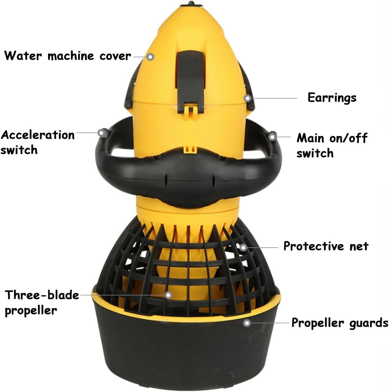 Electric diving scooter, Underwater scooter scooter water propeller device submerged by 500 W swimming device 500w for aquatic adventures underwater diving, snorkeling, yellow 4 61jAnhIJM9L. AC SL1500