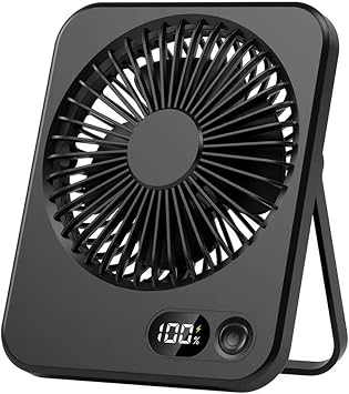 Handheld Fan, Mini Portable Desk Fan Hanging Wall-Mounted USB Rechargerable Table,for Makeup,Travel,OutdoorBlack