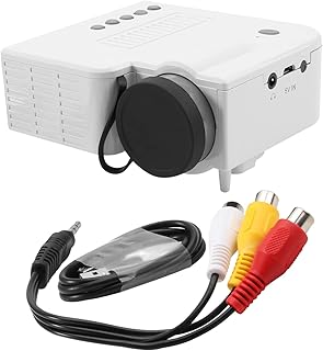 Lurrose 1 Set Miniature Home Projector Portable Projectors Small Projector Pocket Projector 1080p Projector High- Definition Projector Portable Phone Projector White Projector for Office