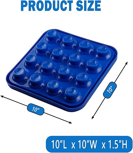 Miniatura 11 de Bandeja de bola de billar estándar para 16 bolas, bandeja de transporte de bolas de plástico negro de 2 1/4 pulgadas para mesa de billar