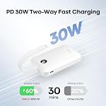 IWALK Banque de puissance magnétique 10000mAh:Qi2 certifié 15W Banque d'électricité sans fil 30W Chargement rapide avec USB-C Câble, Batterie Pack avec LED Affichage pour iPhone COMMISSION ÉCONOMIQUE POUR L'EUROPE Series,Samsung Galaxy