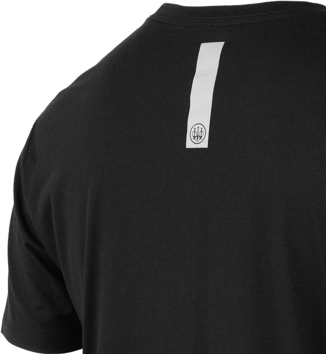 Beretta Men's Hardlines Casual Active Wear Crew Ribbed Neck Logo Pattern Double Needle Hems Regular Fit Short Sleeve T-Shirt - Image 6