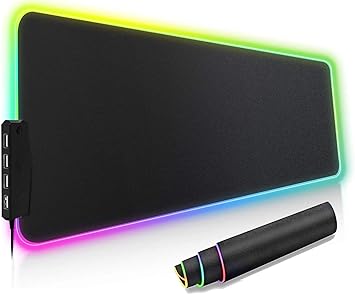 Amazon Co Jp ゲーミングマウスパッド マウスパッド ゲーミング 大型 キーボードパッド 防水 ズレない Rgb 4usbケーブル付属 一年保証 パソコン 周辺機器