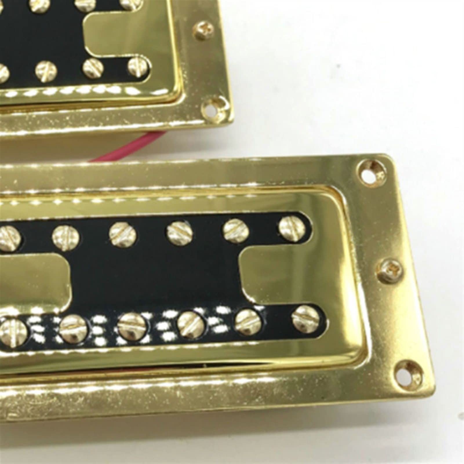 Pastilla De Guitarra Eléctrica De 6 Cuerdas Pastilla De Puente De Cuello Tipo H para Pastilla De Cubierta De Latón De Guitarra Estilo LP con Anillo Set Pastillas