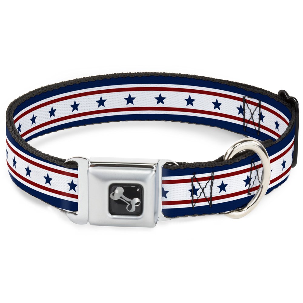 Collier de chien Buckle Down Americana évite les ouvertures accidentelles pour petit chien S