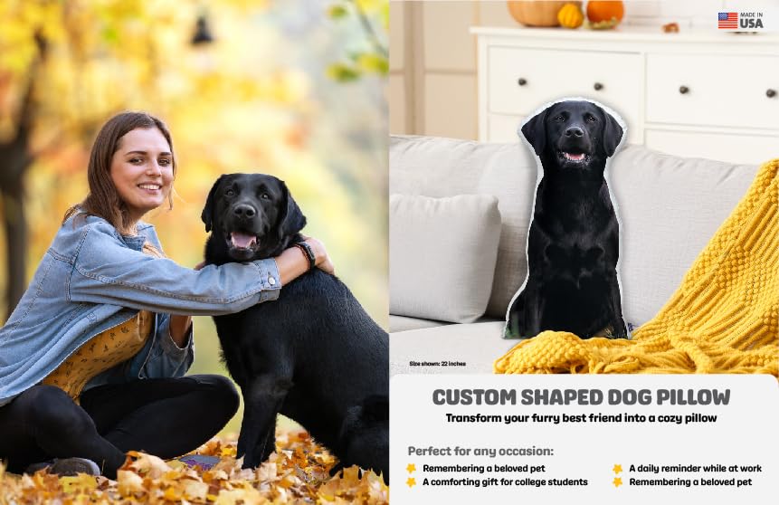 All About Vibe Custom Pillow, Personalized Dog Throw Pillow, Personalized Dog Shaped Pillow, Customized Dog Pillow Gift for Birthday, Wedding,Decoration - 10