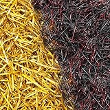 [Diseño de protección del medio ambiente]: el dorado es de plástico y el negro está mezclado con hilos de plástico rojo, 70% plástico y 30% papel, decoración exquisita, segura y respetuosa con el medio ambiente, sin olor, sin contaminación, sin decoloración del color.