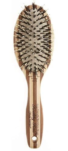 Olivia Garden Cepillo de pelo iónico de bambú ecológico para el cabello saludable