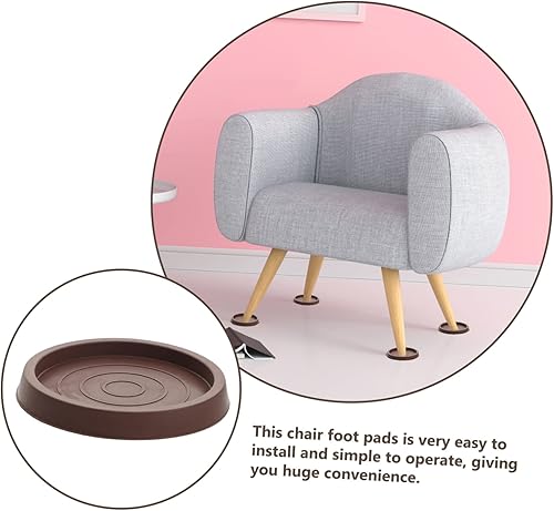 Miniatura 2 de Tofficu 4 tapones para silla para evitar deslizamientos de piano, tazas de ruedas para suelos de madera dura, tapón de cama, silla circular,