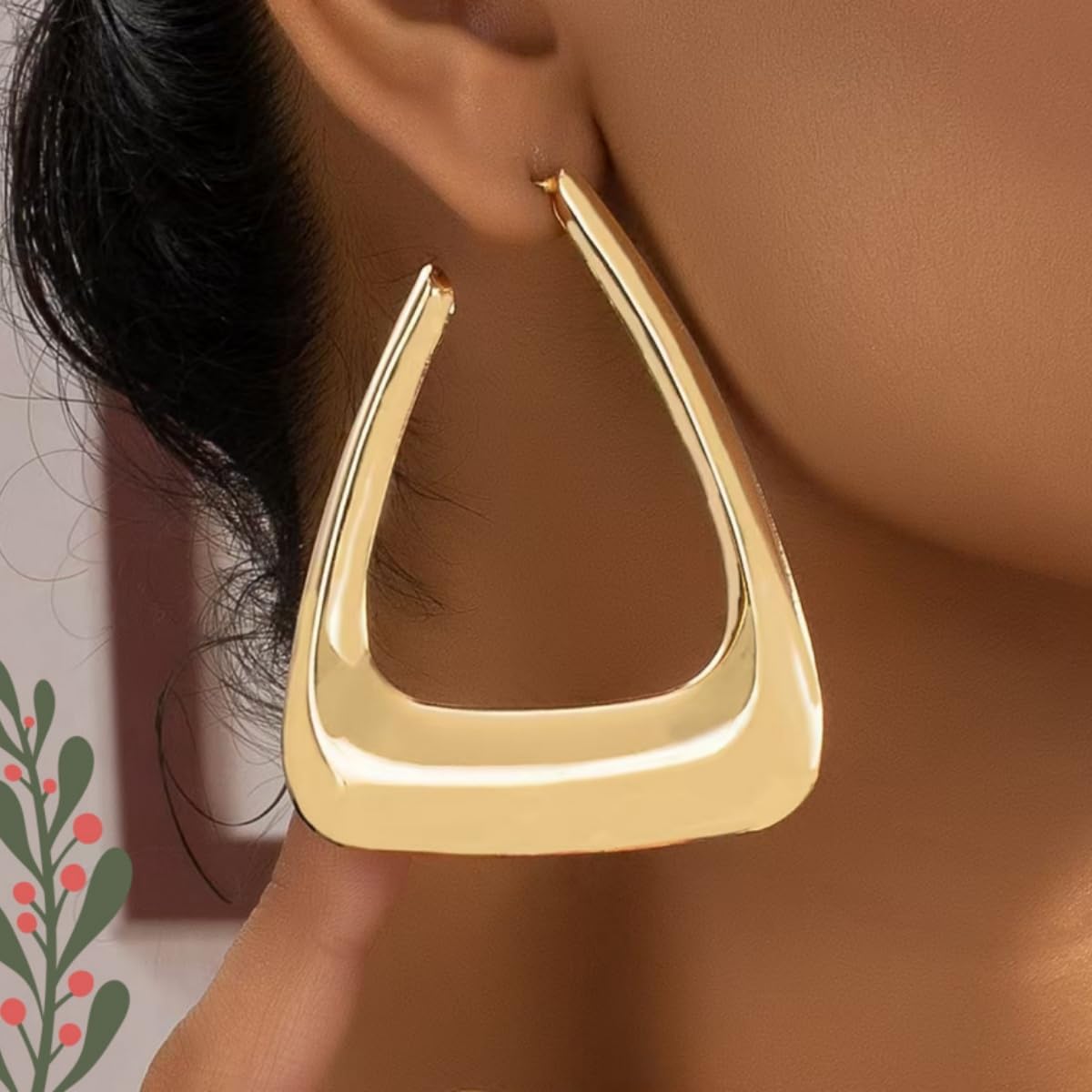 Large Triangle Earrings for Women Geometric Drop Dangle Earrings Geometric Gothic Earrings Earrings Women's Punk Jewelry - Image 3