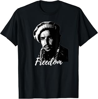 Free Afghanistan Freedom Fighter Massoud Afghan Design T-Shirt