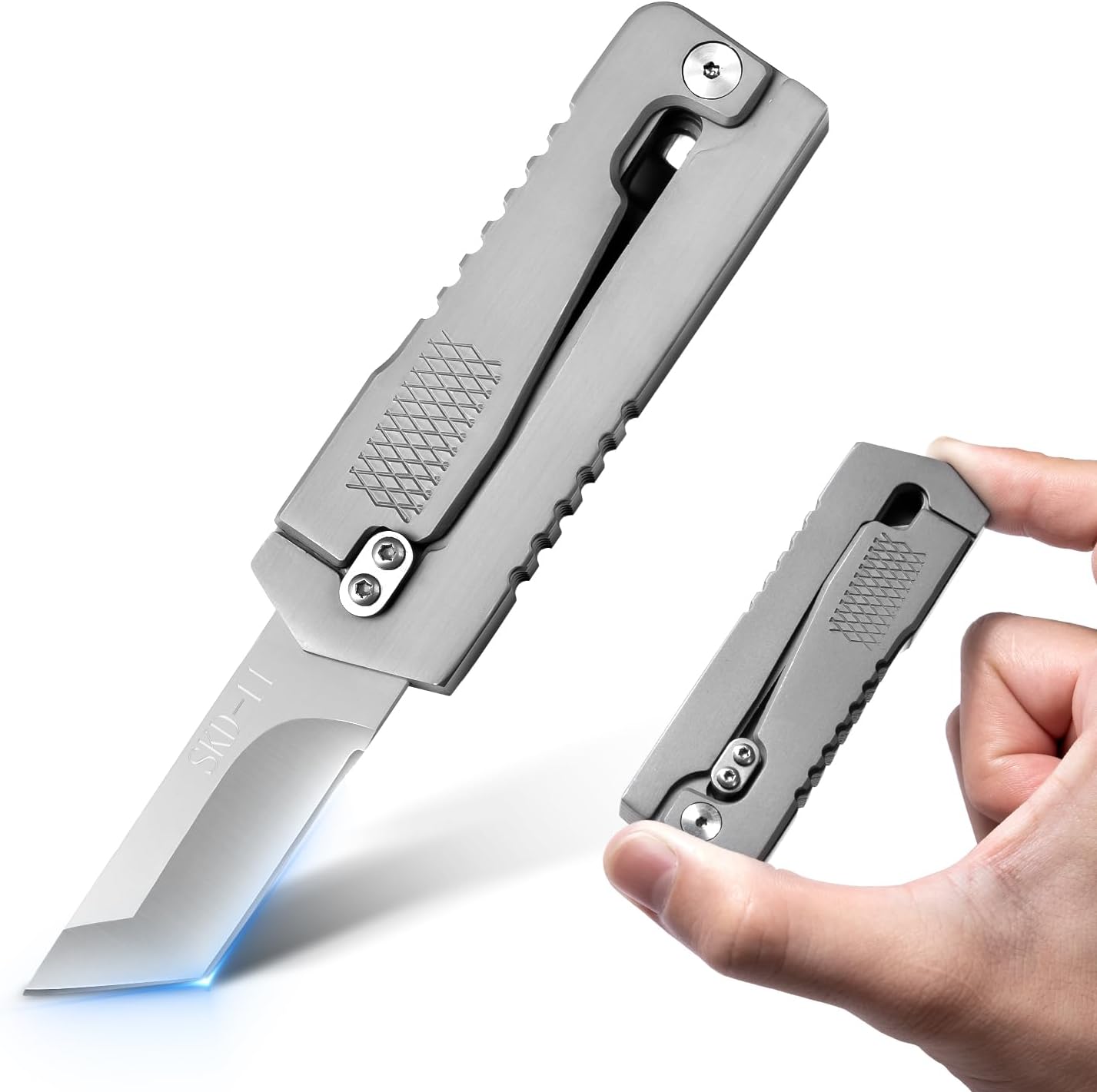 XXV Small Pocket Knife for Men, Folding Knife with Belt Clip, 2.36″ D2 Steel Blade Pocket Knife Multitool, Camping Knives EDC Pocket Knives for Outdoor