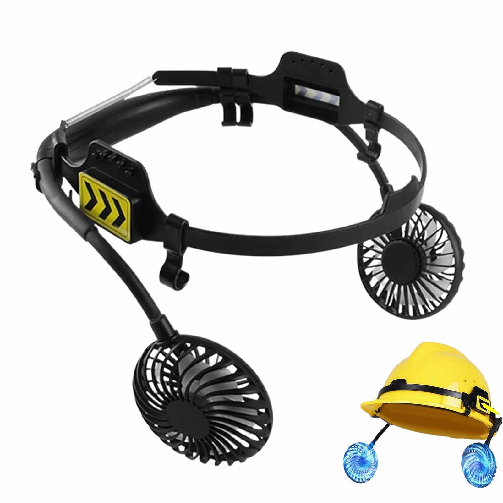Ventilatore Per Casco | Ventola Regolabile per Elmetti a 3 Velocità,Dispositivo Rinfrescante con Luce Notturna per Attività Esterne Lavoratori Ciclismo