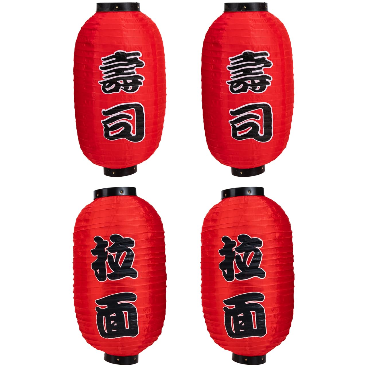 4 Pièces Lanterne Lampe En Papier Mini Japonaise Lampe De Table De Japonaise Suspendu Ornements Rouge Ornement Rouge Lampe Japonaise Sushi Extérieur Plastique Pendentif