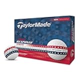 TaylorMade Tour Response Golf Balls, Enhanced 360° ClearPath Alignment, Speed Wrapped Core for Distance and Feel, Pack of 12