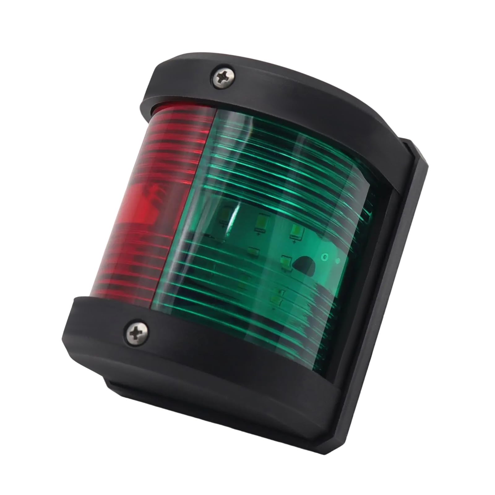 Shurhome Voltages 12V 24V LED Navigation Lights Lamp for Yachts Vessels Marine Boat Waterproof Design Red Green Signaling Red Green LED Yacht Navigation Lights