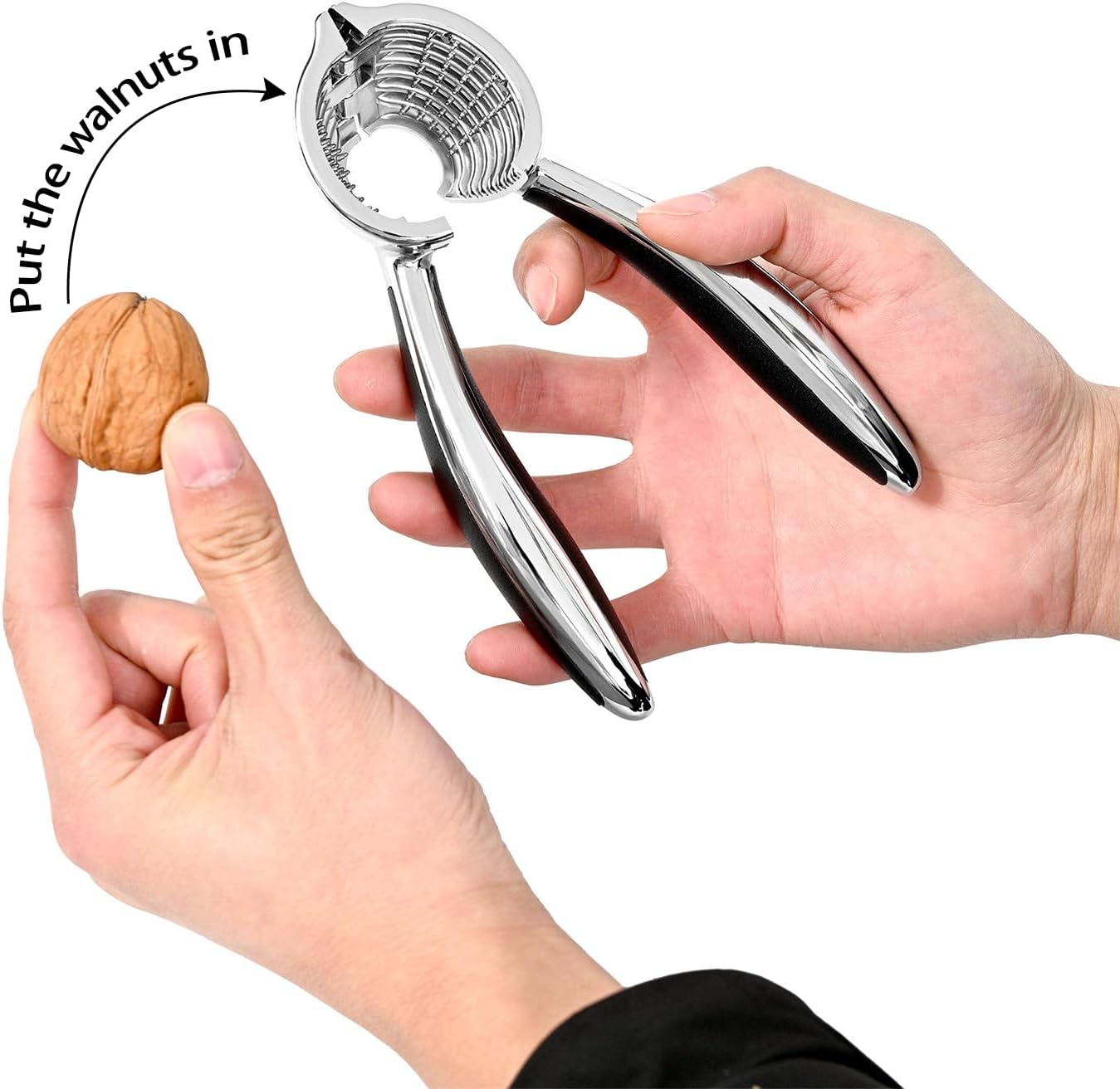 1 PCS Nut Crackers Zinc Alloy Heavy Duty Walnut Cracker with Non-Slip Handle Nut Crackers Tools Funnel Walnut Pliers Nutcracker Pecan Walnut Plier Clip Tool