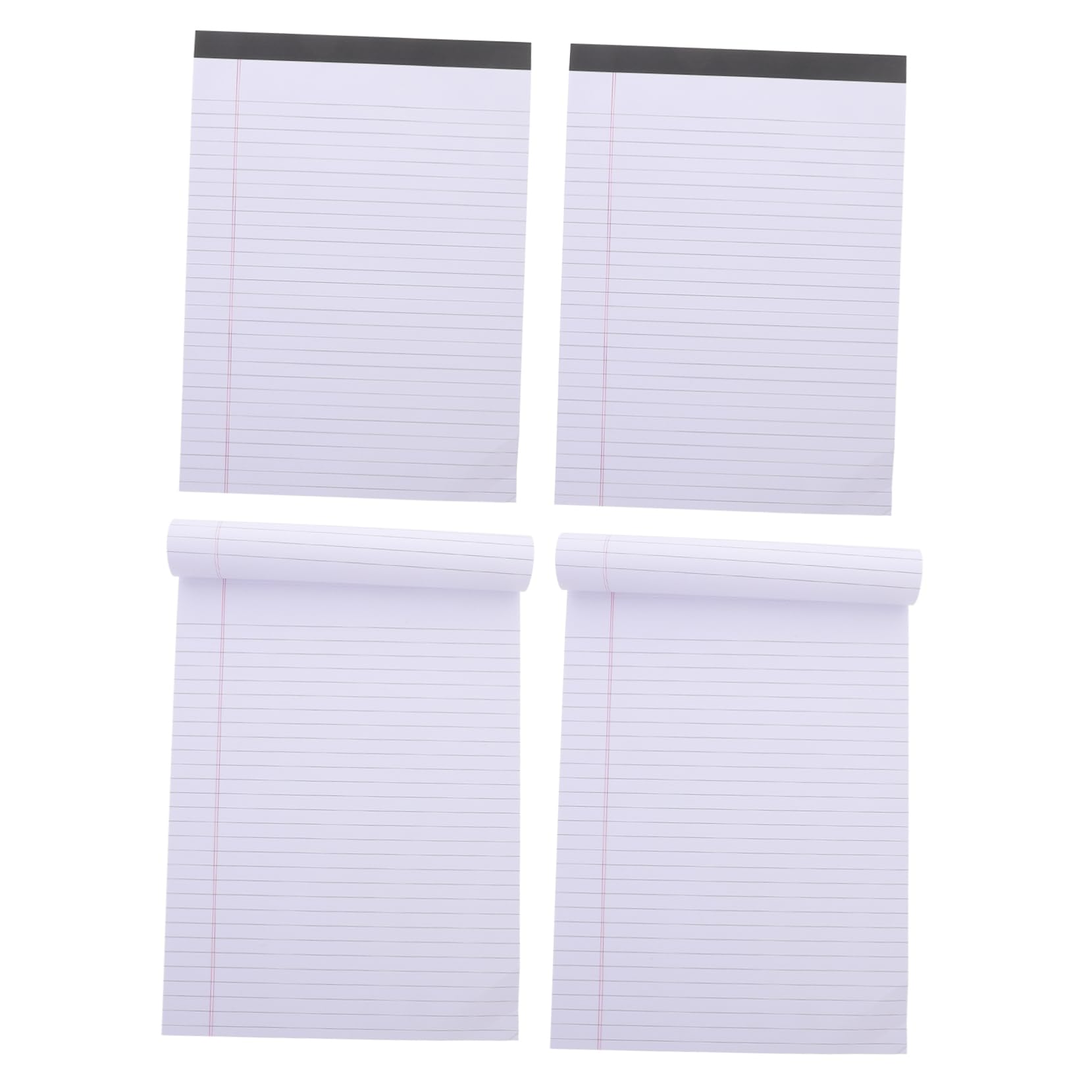 Paper Pad A4 Blocco Note Righe Carta Spessa Bianca, Design senza Data, Blocchetto da 4 Pezzi per Appunti Pratici in Ufficio e Scrivania