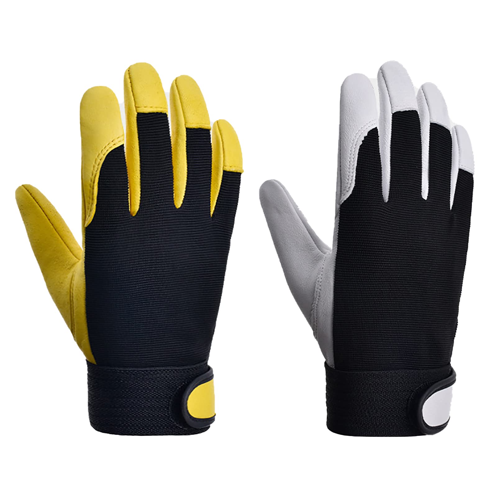 2 Paare Gartenhandschuhe Aus Leder Rindsleder Mehrzweck Arbeitshandschuhe Handschuhe Bauhandschuhe Freien Arbeiten für für Männer und Frauen