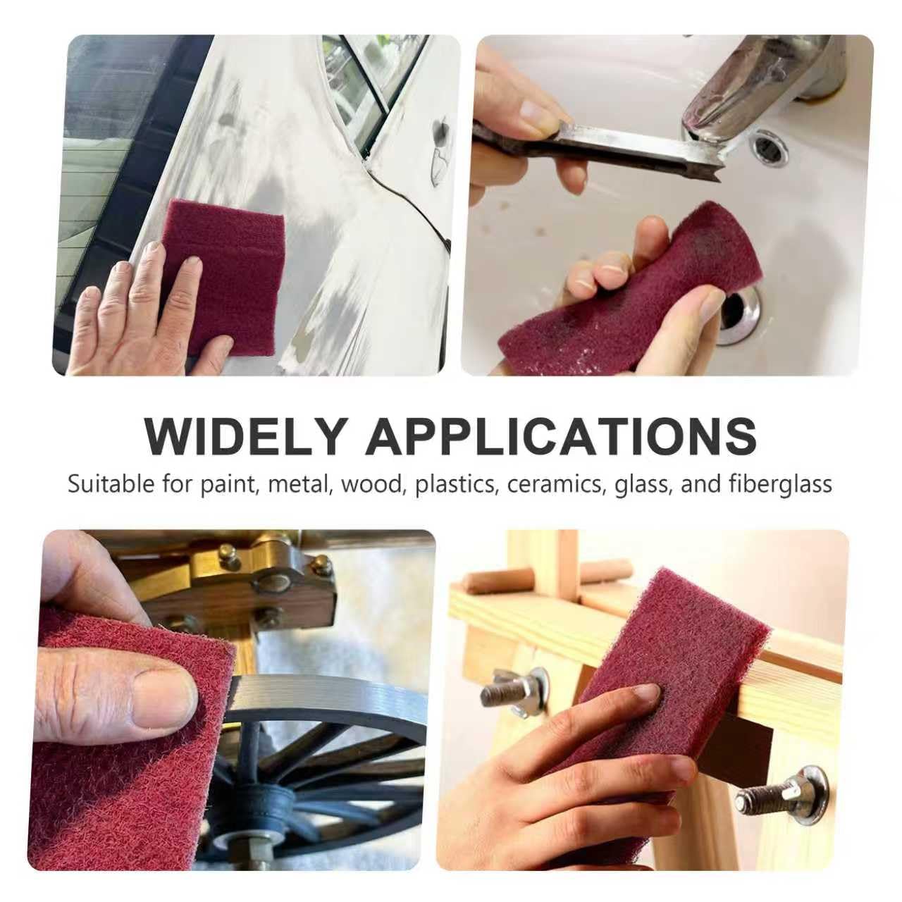 Maroon Sanding Pads - 6 Pack, 320 Grit -6
