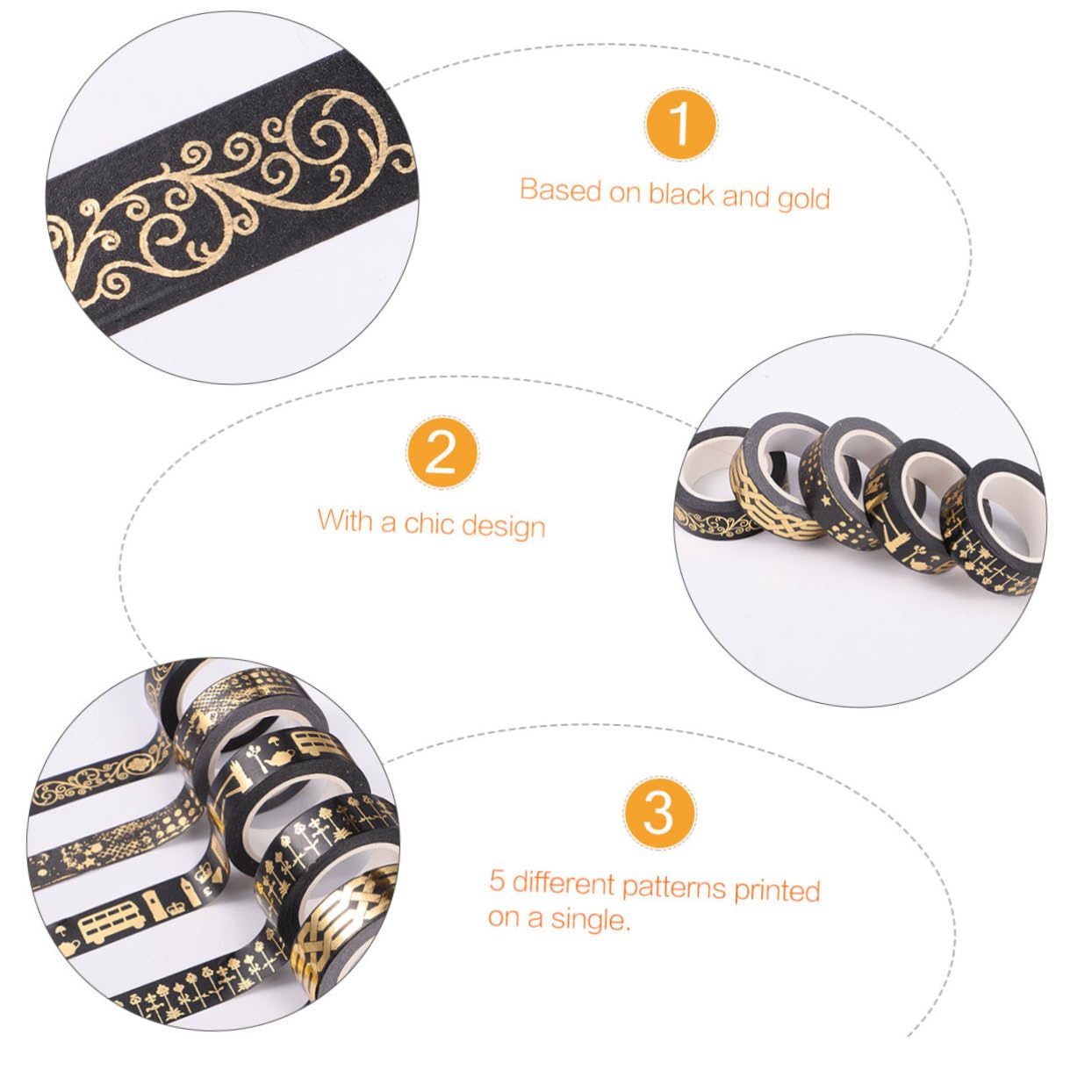 Operitacx 15rollen Dekoratives Washi Tape Bunte -freundliche Klebebänder Für Scrapbooking Planer Und Kreative Projekte Für Mädchen Und Bastel-enthusiasten