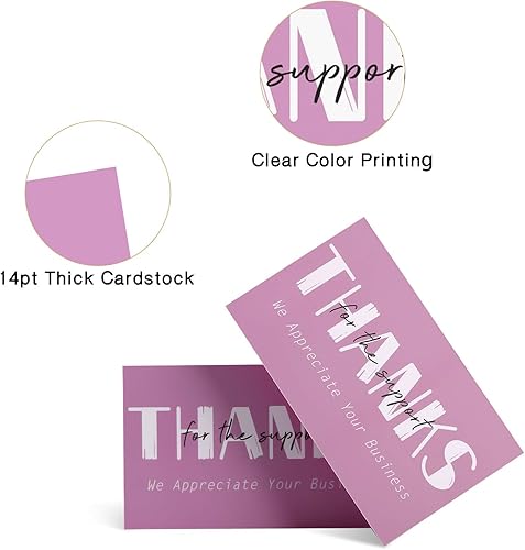 Miniatura 5 de Thank You For Supporting My Small Business Cards (3.5 x 2 pulgadas), tarjetas de agradecimiento personalizadas para en línea, tienda minorista,