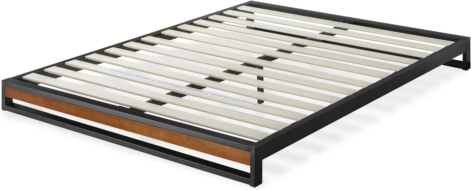 Amazon.co.jp ZINUS メタル ウッド ベッドフレーム ダブル Suzanne Metal and Wood Platform