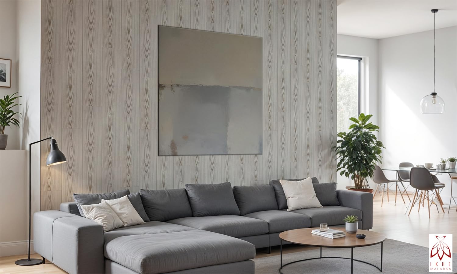 Panneaux de plafond 2 m² Aspect bois Polystyrène 100 x 16,7 cm Lot de 12 PP-111 Couleur cendrée