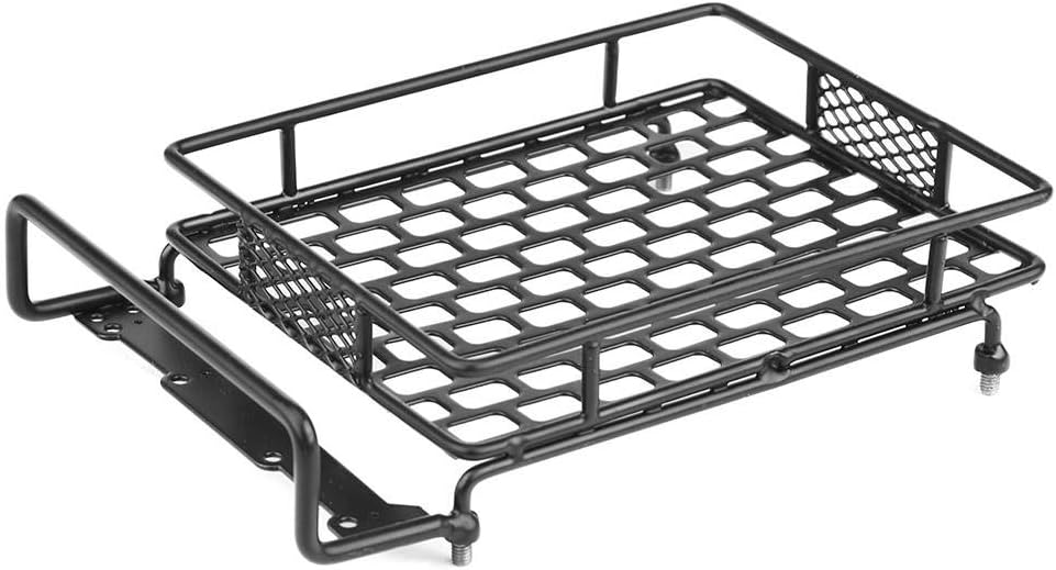RC Roof Rack Luggage, Model Vehicle Accessory Steel Luggage Tray Roof Rack for 1/10 RC Crawler Car(L)